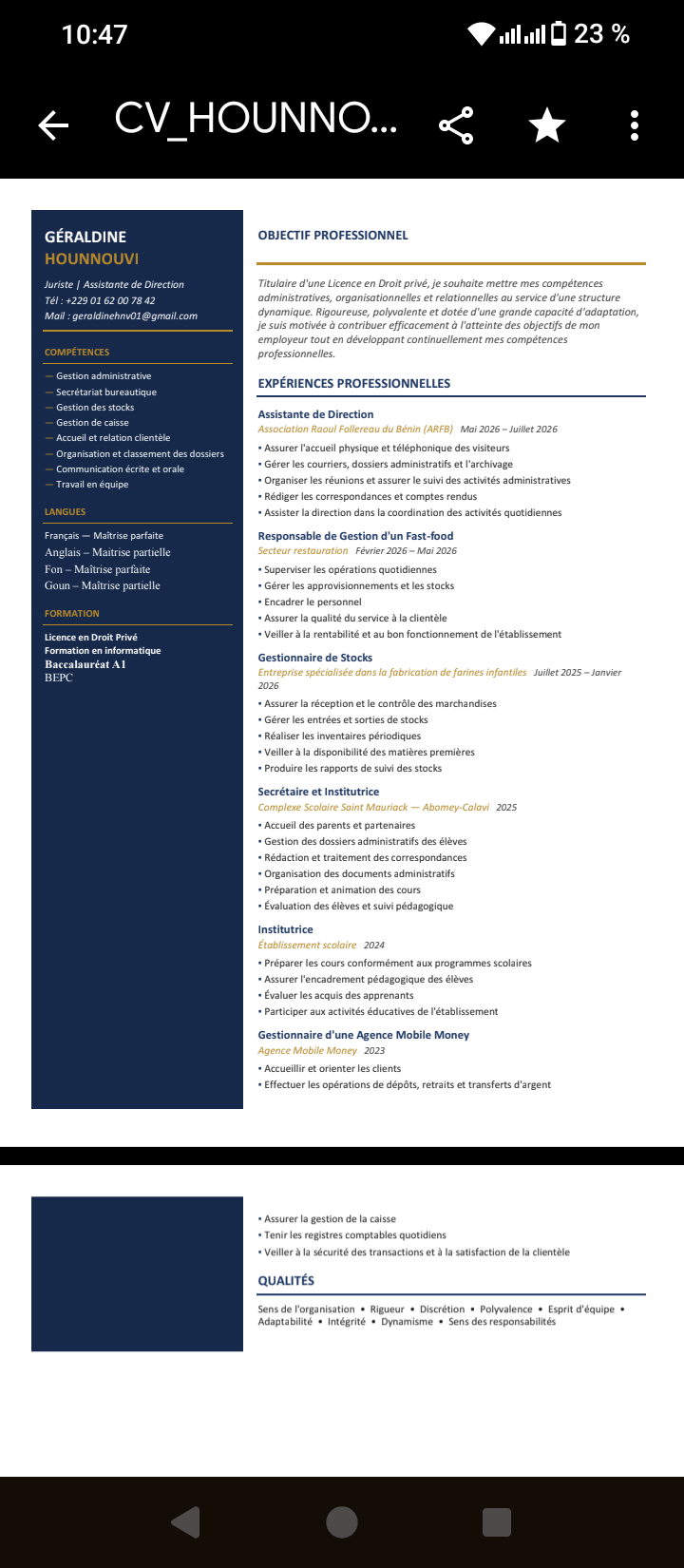 Juriste, Secrétaire